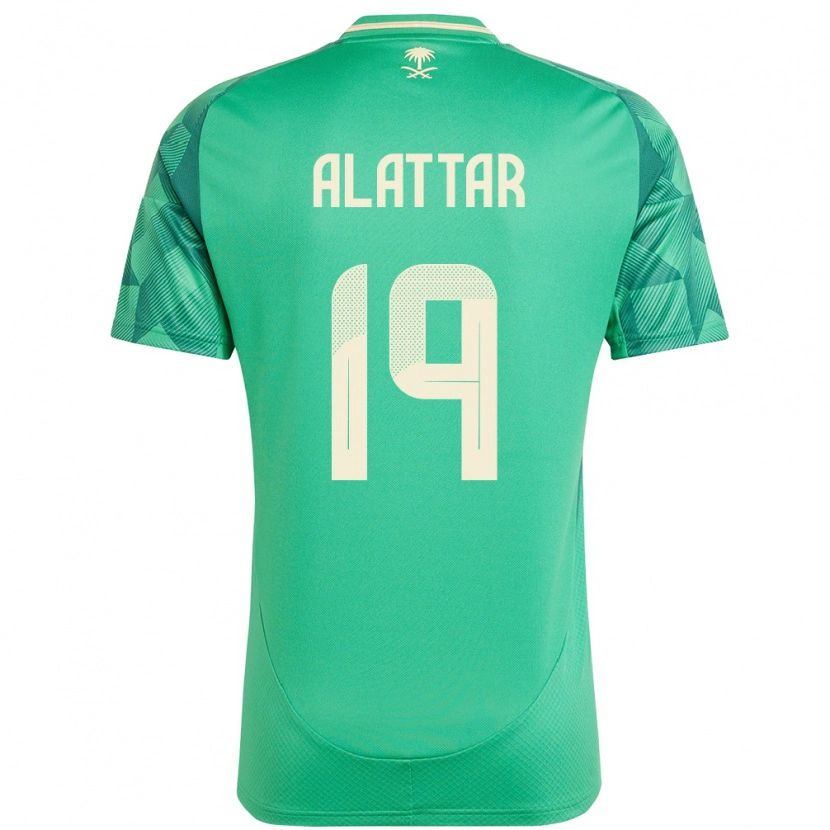 Danxen Mujer Camiseta Arabia Saudita Ramiz Alattar #19 Verde 1ª Equipación 24-26 La Camisa México