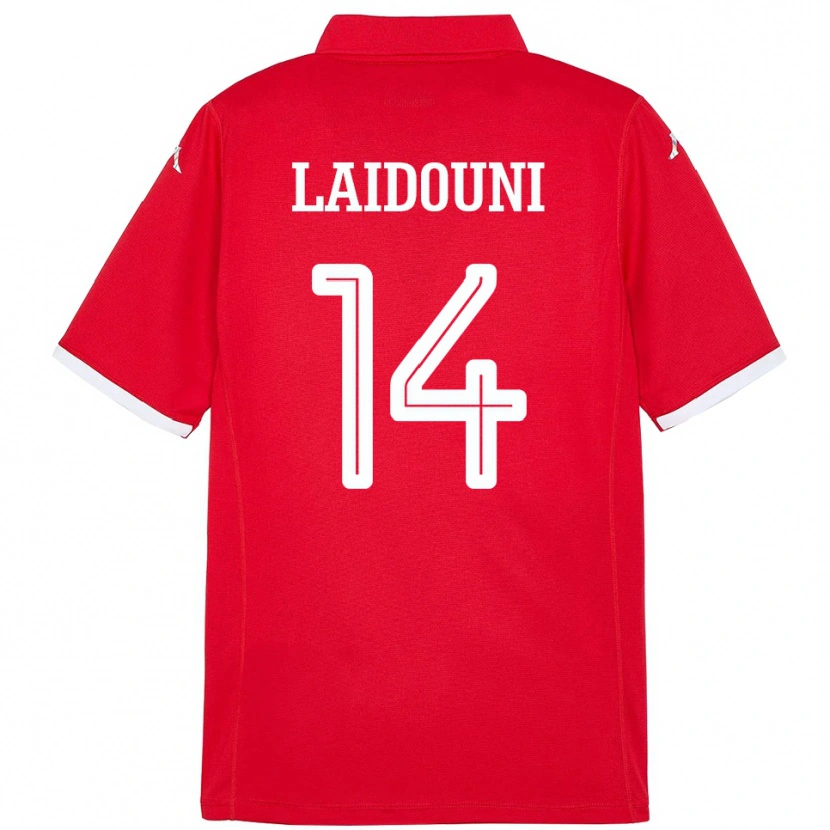 Danxen Mujer Camiseta Túnez Aïssa Laïdouni #14 Rojo 1ª Equipación 24-26 La Camisa México