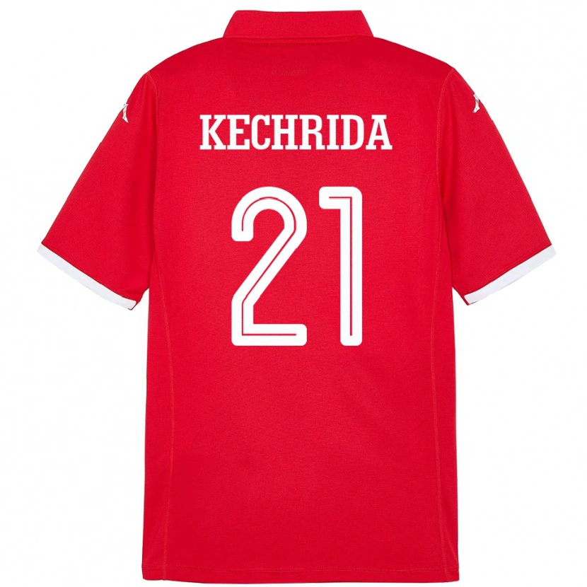 Danxen Mujer Camiseta Túnez Wajdi Kechrida #21 Rojo 1ª Equipación 24-26 La Camisa México