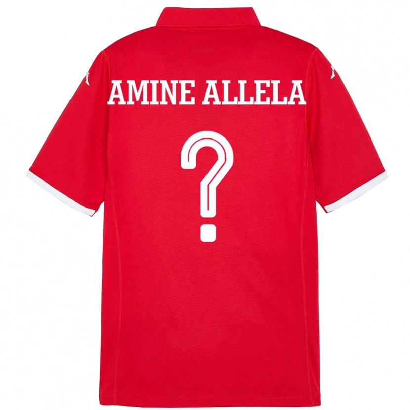 Danxen Mujer Camiseta Túnez Mohamed Amine Allela #0 Rojo 1ª Equipación 24-26 La Camisa México