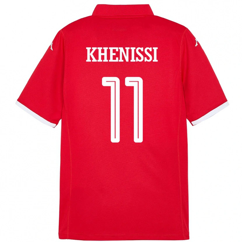 Danxen Mujer Camiseta Túnez Taha Yassine Khenissi #11 Rojo 1ª Equipación 24-26 La Camisa México