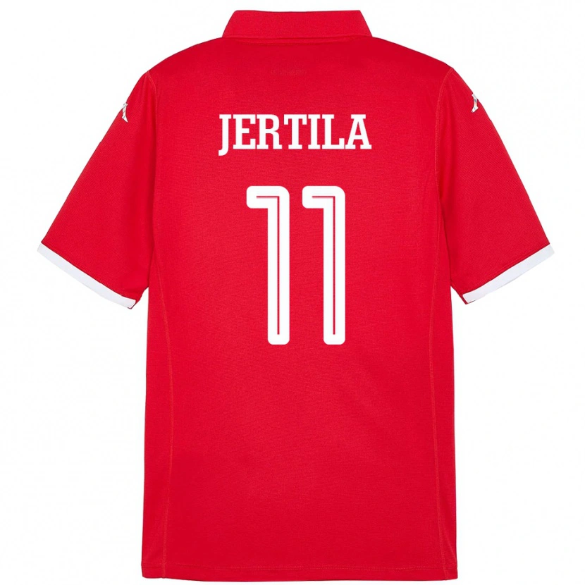 Danxen Mujer Camiseta Túnez Hedi Jertila #11 Rojo 1ª Equipación 24-26 La Camisa México