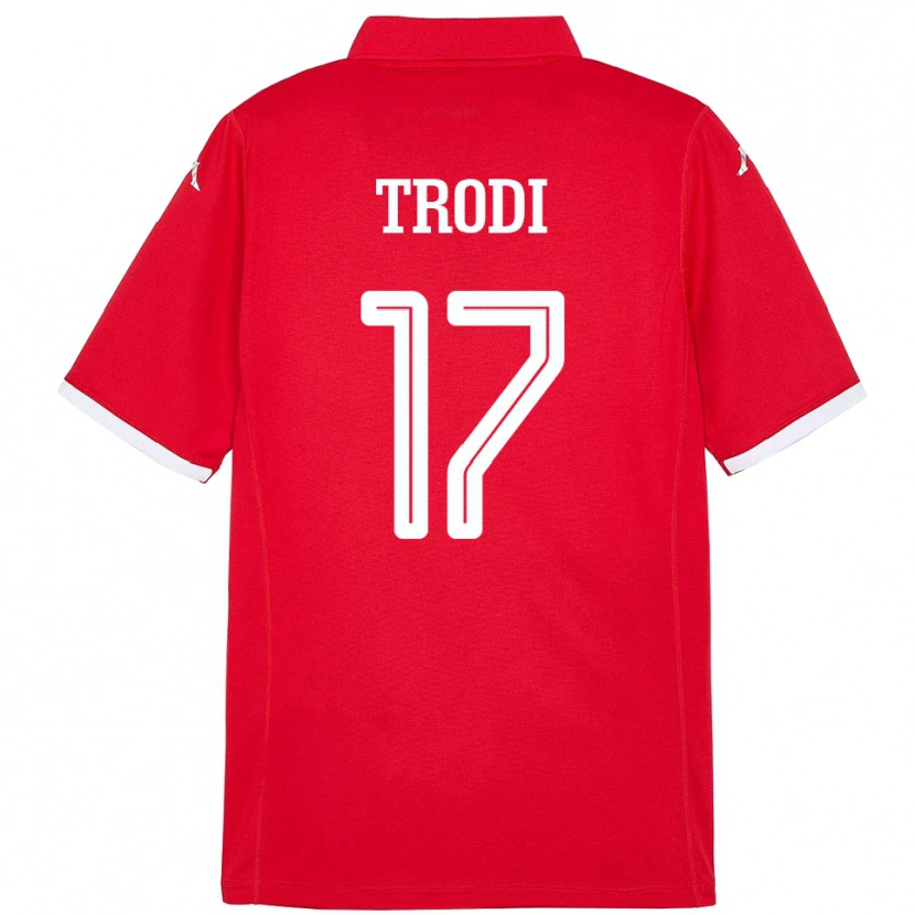 Danxen Mujer Camiseta Túnez Imen Trodi #17 Rojo 1ª Equipación 24-26 La Camisa México