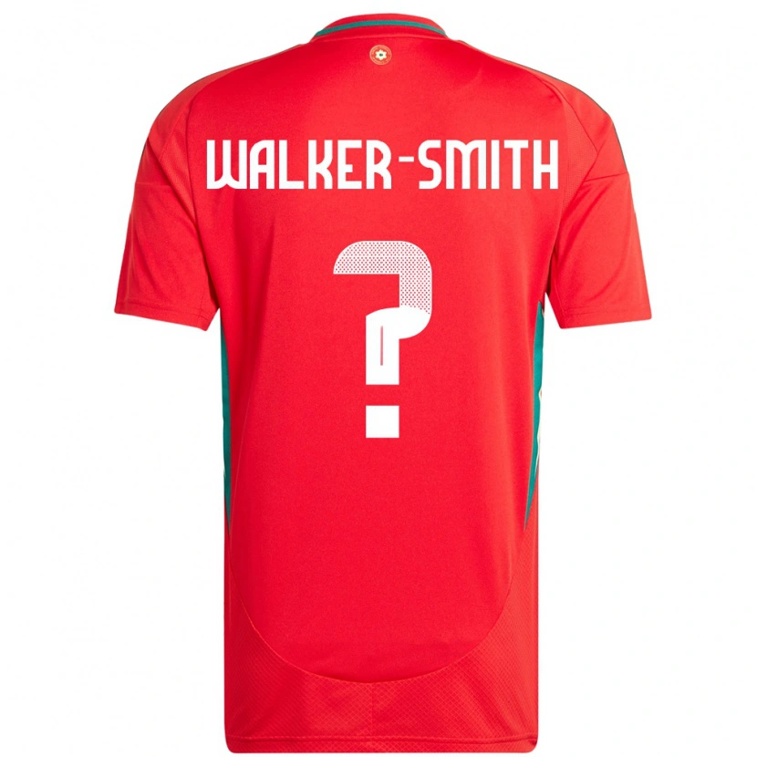 Danxen Mujer Camiseta Gales Charlie Walker-Smith #0 Rojo 1ª Equipación 24-26 La Camisa México