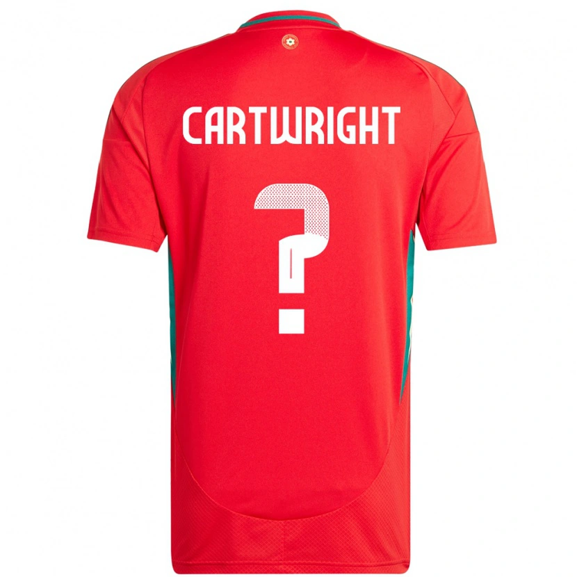 Danxen Mujer Camiseta Gales Logan Cartwright #0 Rojo 1ª Equipación 24-26 La Camisa México