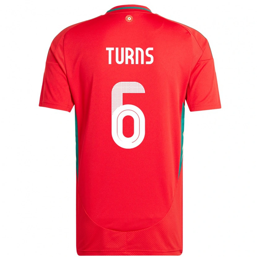 Danxen Mujer Camiseta Gales Ed Turns #6 Rojo 1ª Equipación 24-26 La Camisa México