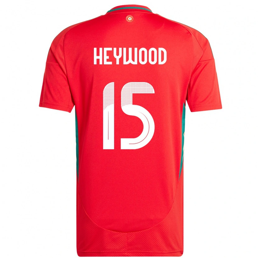 Danxen Mujer Camiseta Gales Carter Heywood #15 Rojo 1ª Equipación 24-26 La Camisa México