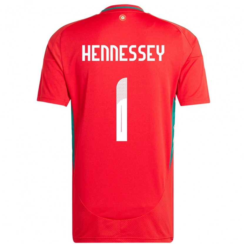 Danxen Mujer Camiseta Gales Wayne Hennessey #1 Rojo 1ª Equipación 24-26 La Camisa México