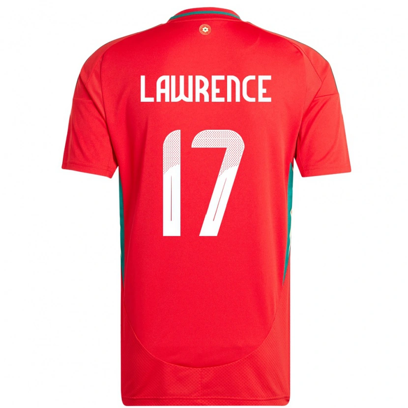 Danxen Mujer Camiseta Gales Nadia Lawrence #17 Rojo 1ª Equipación 24-26 La Camisa México