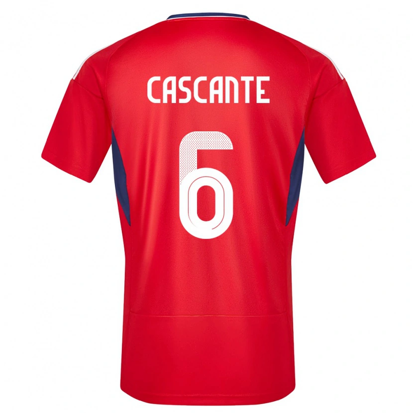 Danxen Mujer Camiseta Costa Rica Julio Cascante #6 Rojo 1ª Equipación 24-26 La Camisa México