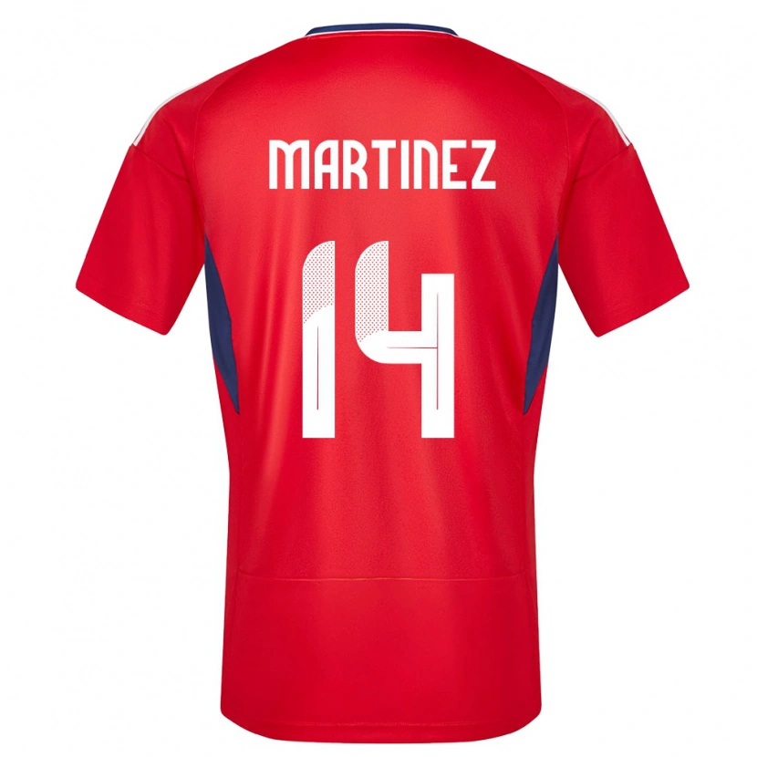 Danxen Mujer Camiseta Costa Rica Alonso Martínez #14 Rojo 1ª Equipación 24-26 La Camisa México