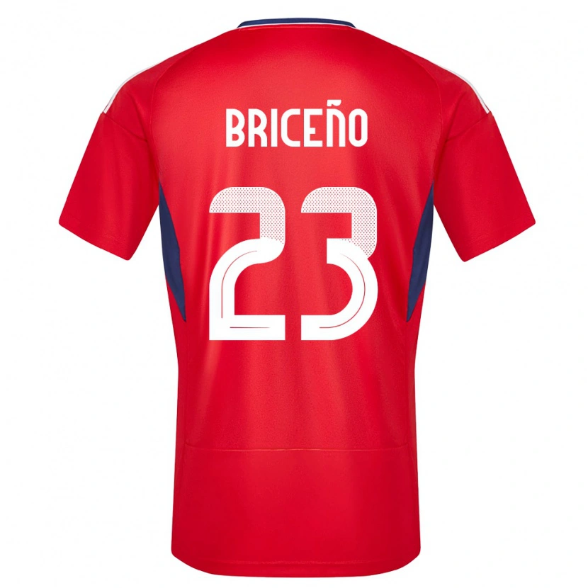 Danxen Mujer Camiseta Costa Rica Kevin Briceño #23 Rojo 1ª Equipación 24-26 La Camisa México