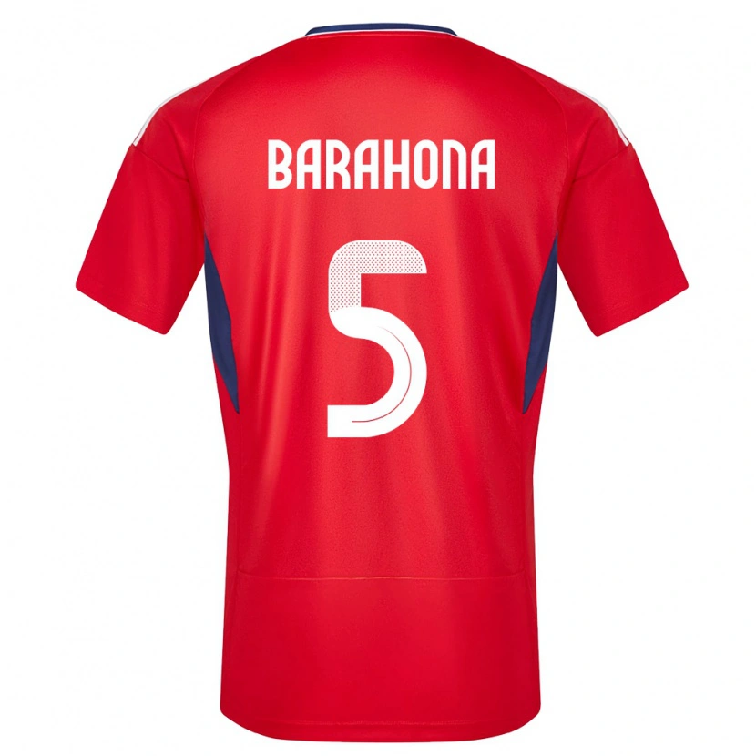 Danxen Mujer Camiseta Costa Rica Alberth Barahona #5 Rojo 1ª Equipación 24-26 La Camisa México
