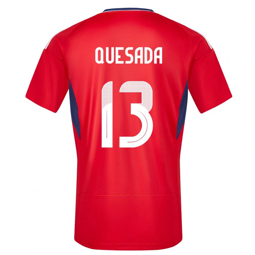Danxen Mujer Camiseta Costa Rica Sebastián Quesada #13 Rojo 1ª Equipación 24-26 La Camisa México