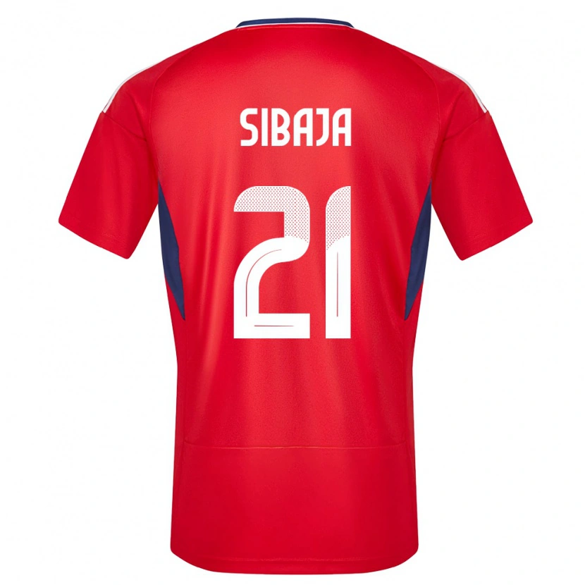 Danxen Mujer Camiseta Costa Rica Gabriel Sibaja #21 Rojo 1ª Equipación 24-26 La Camisa México