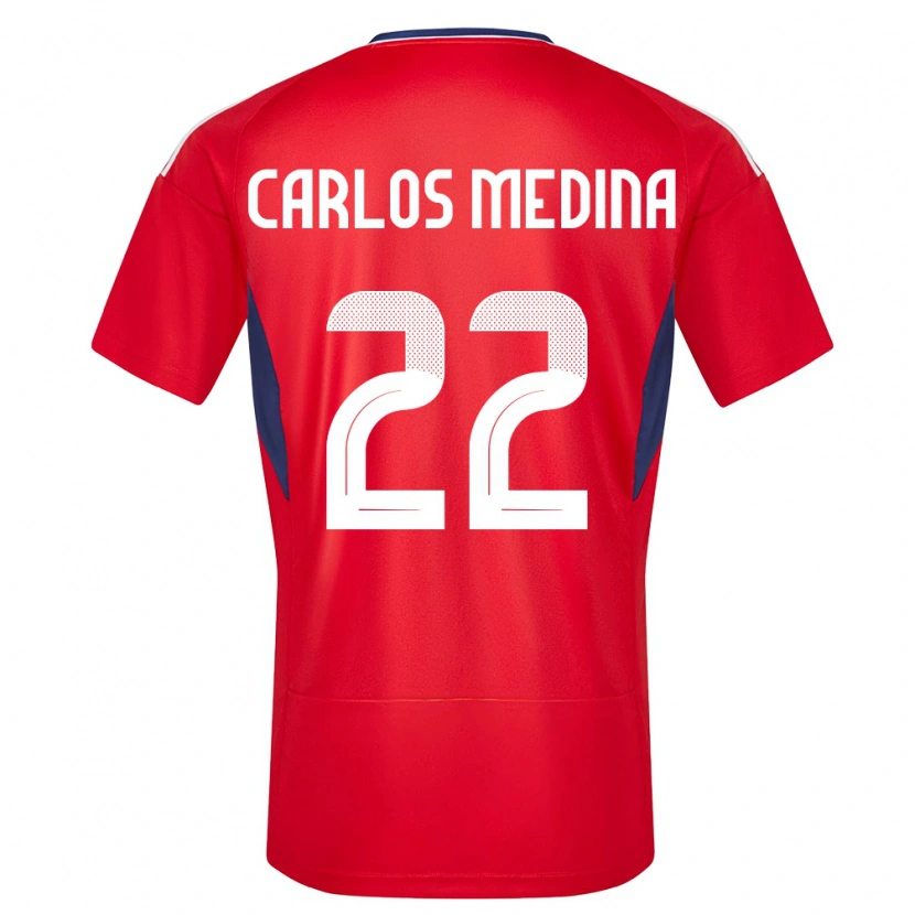 Danxen Mujer Camiseta Costa Rica Luis Carlos Medina #22 Rojo 1ª Equipación 24-26 La Camisa México
