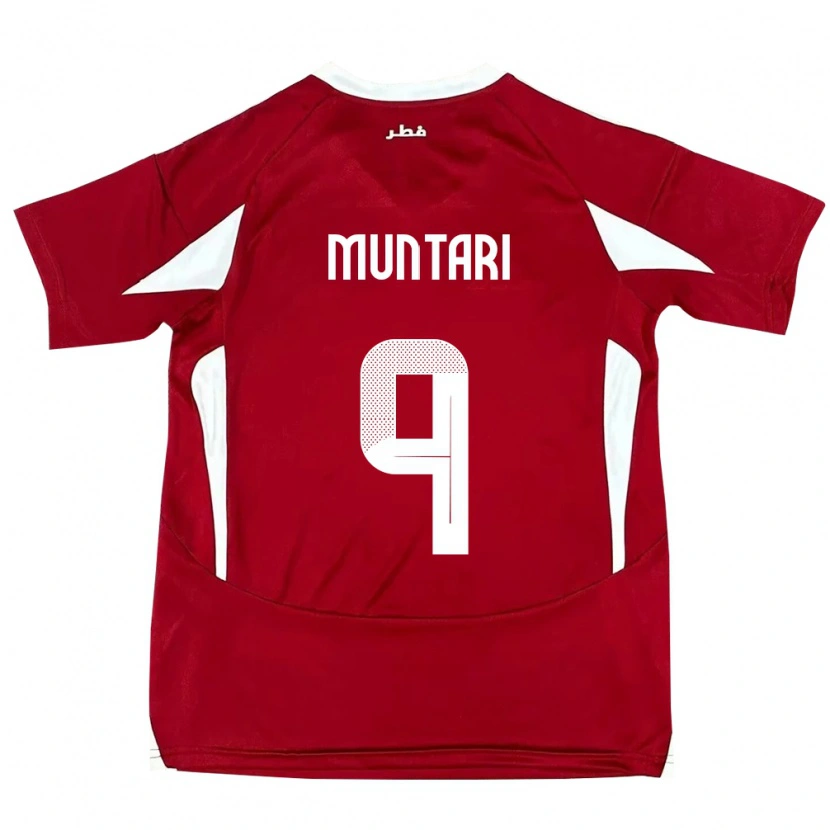 Danxen Mujer Camiseta Catar Mohammed Muntari #9 Rojo 1ª Equipación 24-26 La Camisa México