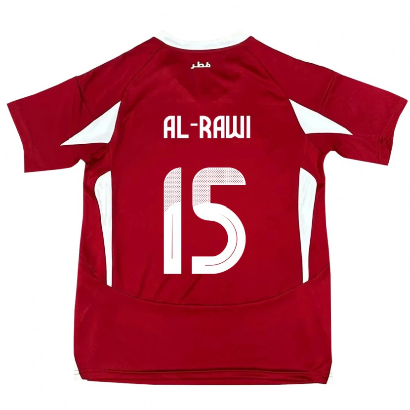 Danxen Mujer Camiseta Catar Bassam Al-Rawi #15 Rojo 1ª Equipación 24-26 La Camisa México