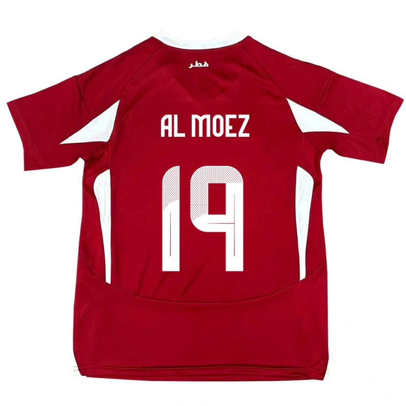 Danxen Mujer Camiseta Catar Almoez Ali #19 Rojo 1ª Equipación 24-26 La Camisa México