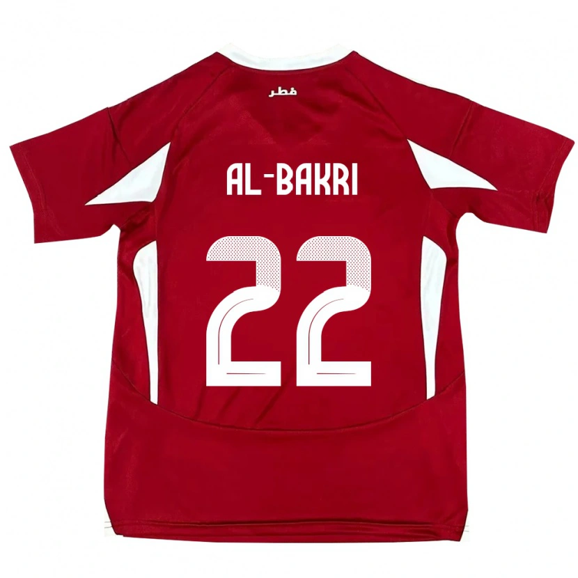 Danxen Mujer Camiseta Catar Mohamed Al-Bakri #22 Rojo 1ª Equipación 24-26 La Camisa México