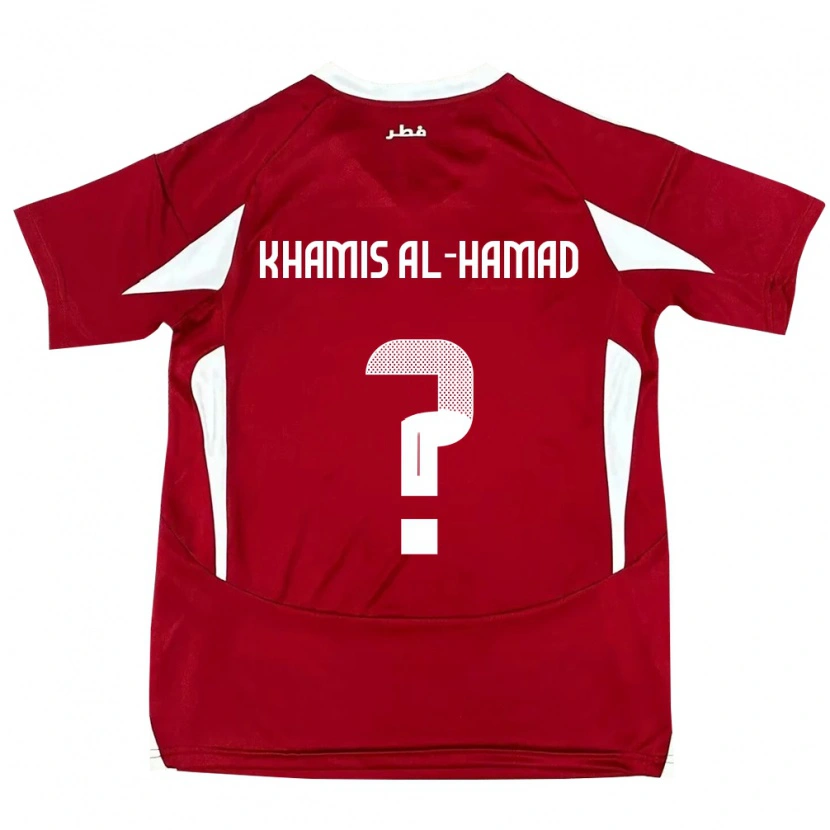Danxen Mujer Camiseta Catar Saoud Khamis Al-Hamad #0 Rojo 1ª Equipación 24-26 La Camisa México
