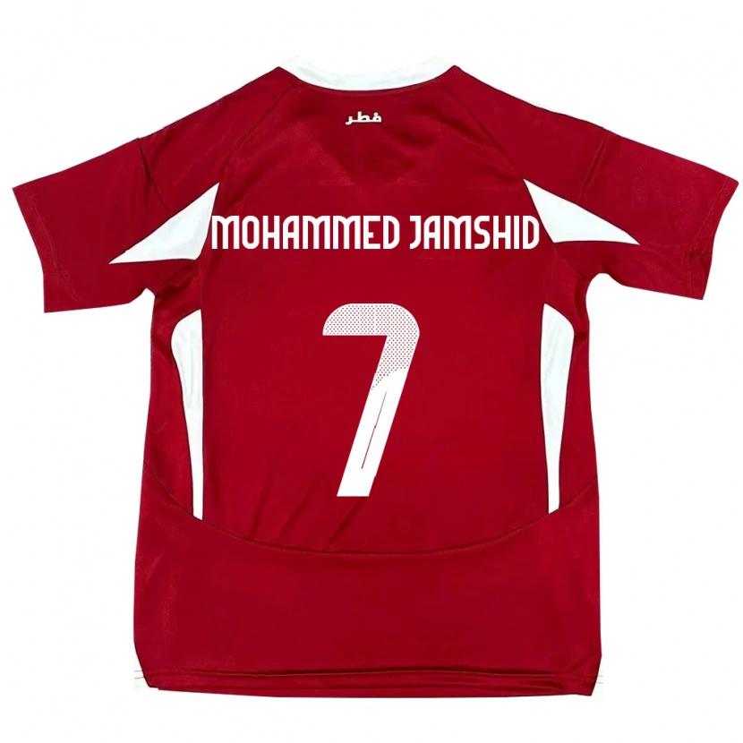 Danxen Mujer Camiseta Catar Tahsin Mohammed Jamshid #7 Rojo 1ª Equipación 24-26 La Camisa México