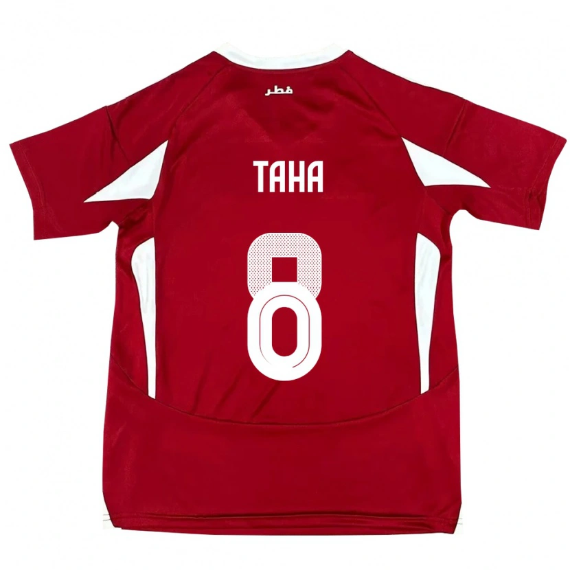 Danxen Mujer Camiseta Catar Moath Taha #8 Rojo 1ª Equipación 24-26 La Camisa México