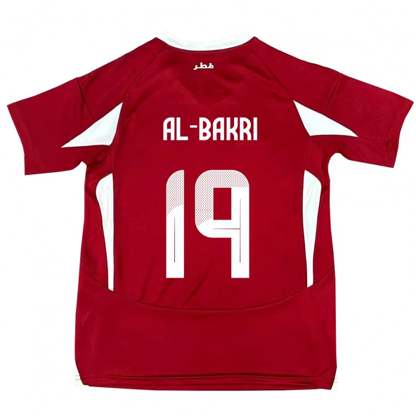 Danxen Mujer Camiseta Catar Abdulaziz Al-Bakri #19 Rojo 1ª Equipación 24-26 La Camisa México