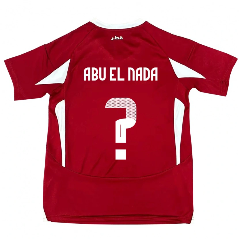 Danxen Mujer Camiseta Catar Mahmoud Abu El Nada #0 Rojo 1ª Equipación 24-26 La Camisa México