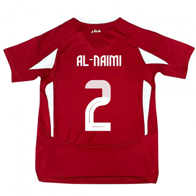 Danxen Mujer Camiseta Catar Amna Al Naimi #2 Rojo 1ª Equipación 24-26 La Camisa México