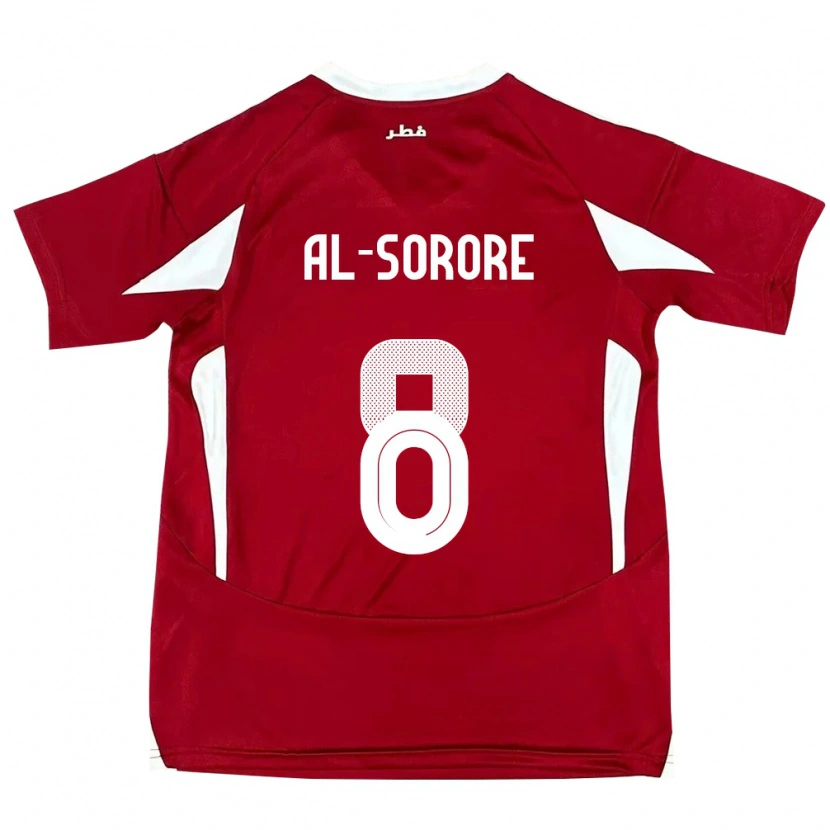 Danxen Mujer Camiseta Catar Asma Al Sorore #8 Rojo 1ª Equipación 24-26 La Camisa México