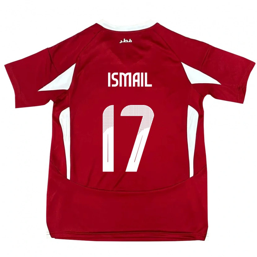 Danxen Mujer Camiseta Catar Ismail Mohamad #17 Rojo 1ª Equipación 24-26 La Camisa México