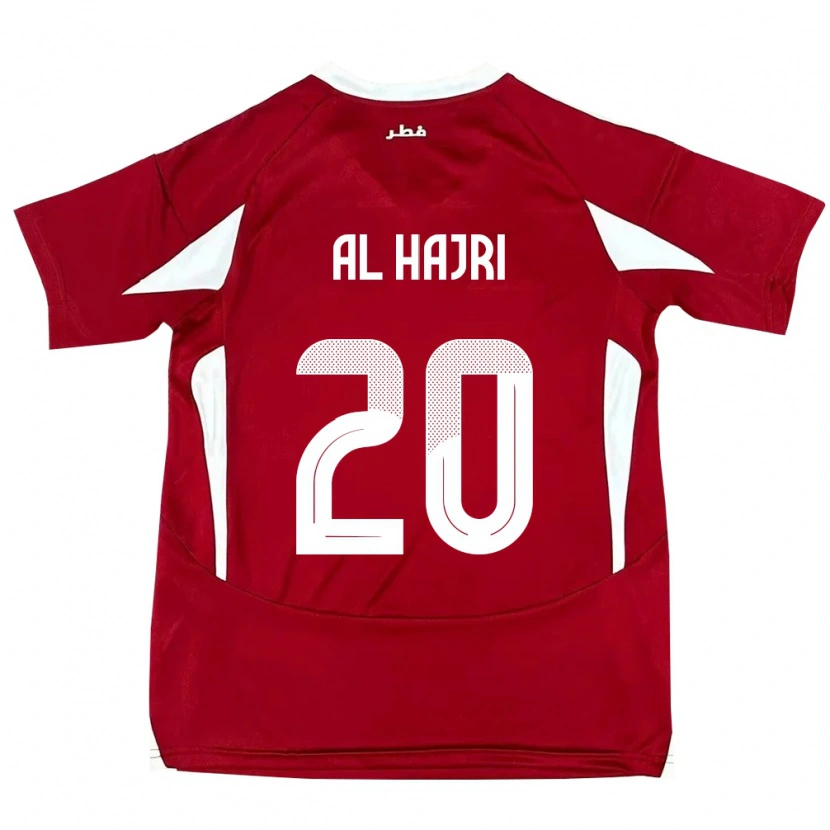 Danxen Mujer Camiseta Catar Salem Al Hajri #20 Rojo 1ª Equipación 24-26 La Camisa México