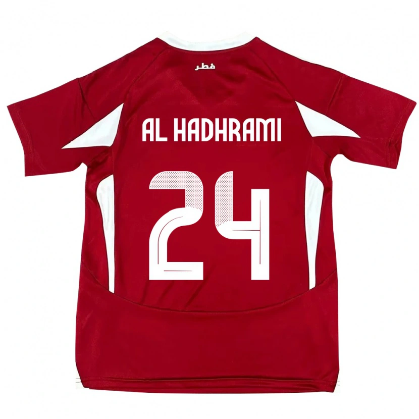 Danxen Mujer Camiseta Catar Naif Abdulraheem Al Hadhrami #24 Rojo 1ª Equipación 24-26 La Camisa México