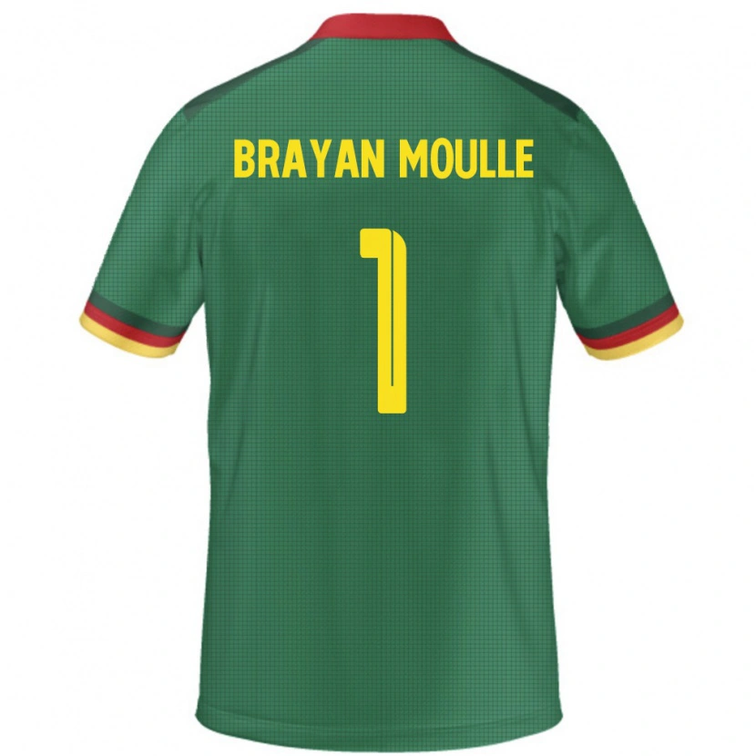 Danxen Mujer Camiseta Camerún Jason Brayan Moulle #1 Verde 1ª Equipación 24-26 La Camisa México