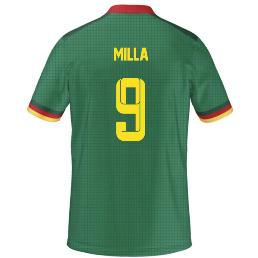 Danxen Mujer Camiseta Camerún Kevin-Prince Milla #9 Verde 1ª Equipación 24-26 La Camisa México