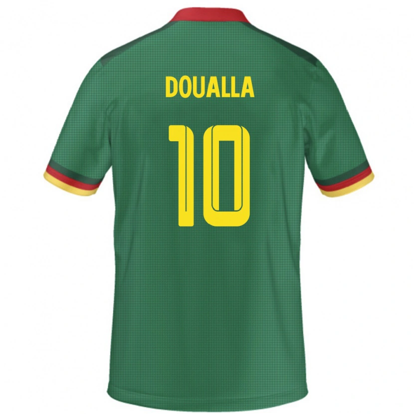 Danxen Mujer Camiseta Camerún Nathan Doualla #10 Verde 1ª Equipación 24-26 La Camisa México