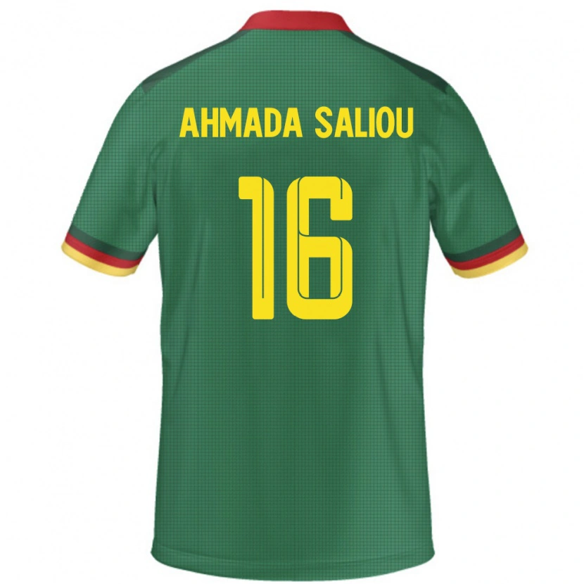 Danxen Mujer Camiseta Camerún Mamoudou Ahmada Saliou #16 Verde 1ª Equipación 24-26 La Camisa México