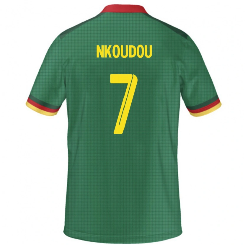 Danxen Mujer Camiseta Camerún Georges-Kevin Nkoudou #7 Verde 1ª Equipación 24-26 La Camisa México
