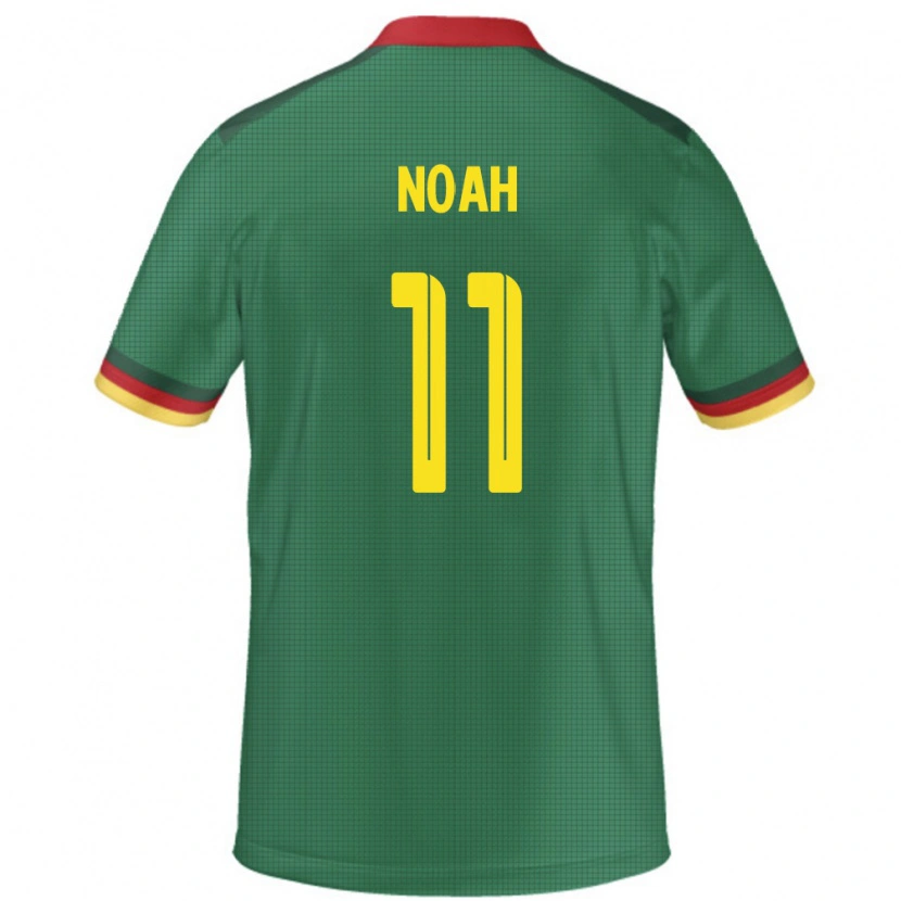 Danxen Mujer Camiseta Camerún Yanick Noah #11 Verde 1ª Equipación 24-26 La Camisa México