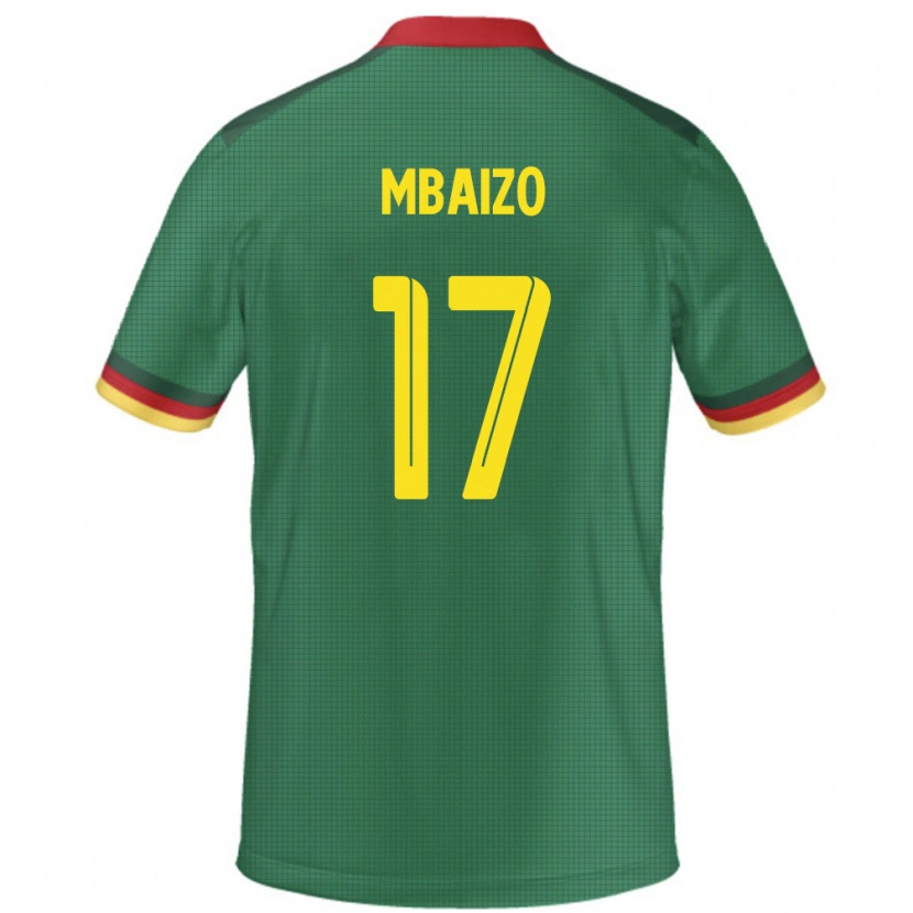 Danxen Mujer Camiseta Camerún Olivier Mbaizo #17 Verde 1ª Equipación 24-26 La Camisa México