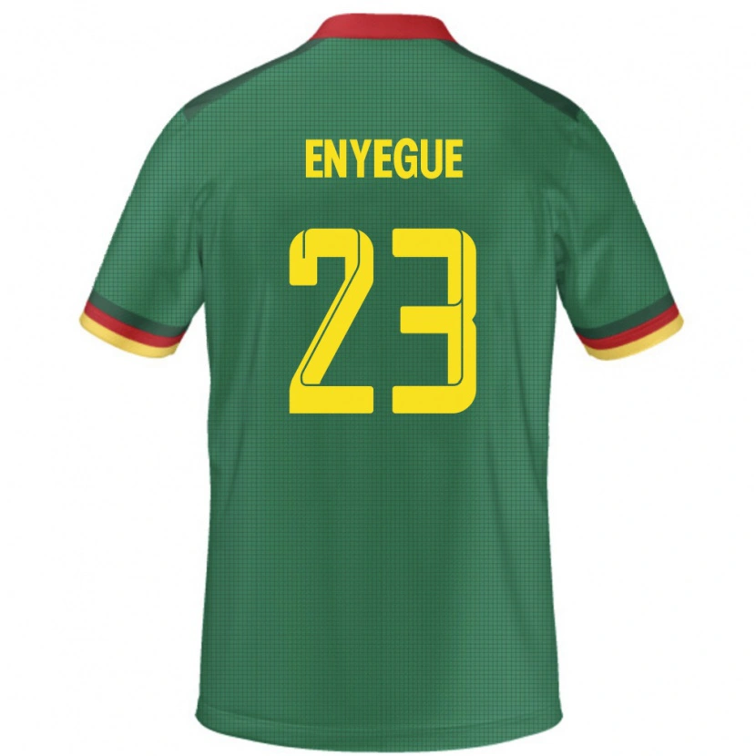 Danxen Mujer Camiseta Camerún Regine Enyegue #23 Verde 1ª Equipación 24-26 La Camisa México