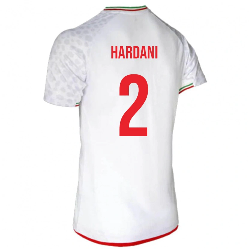 Danxen Mujer Camiseta Irán Saleh Hardani #2 Blanco 1ª Equipación 24-26 La Camisa México