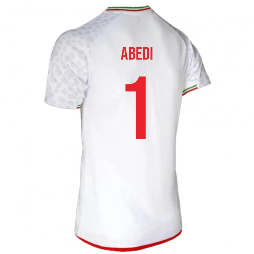 Danxen Mujer Camiseta Irán Amirmohammad Abedi #1 Blanco 1ª Equipación 24-26 La Camisa México