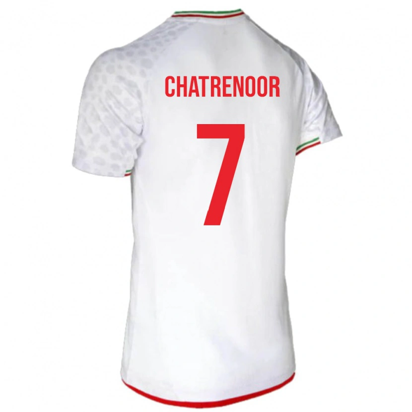 Danxen Mujer Camiseta Irán Afsaneh Chatrenoor #7 Blanco 1ª Equipación 24-26 La Camisa México
