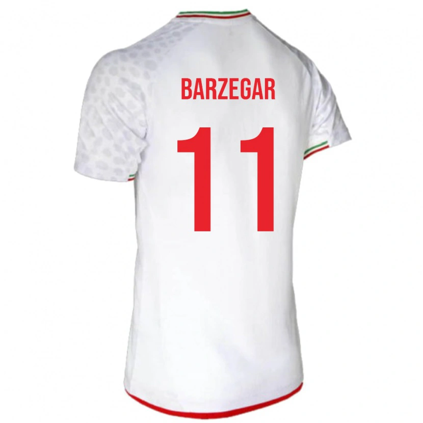 Danxen Mujer Camiseta Irán Aria Barzegar #11 Blanco 1ª Equipación 24-26 La Camisa México