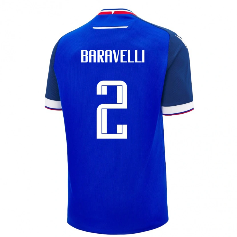 Danxen Mujer Camiseta Eslovaquia Rocco Baravelli #2 Azul 1ª Equipación 24-26 La Camisa México