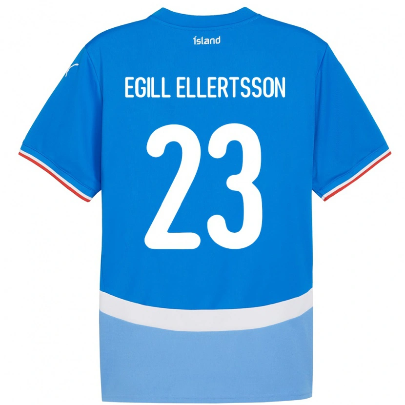 Danxen Mujer Camiseta Islandia Mikael Egill Ellertsson #23 Azul 1ª Equipación 24-26 La Camisa México