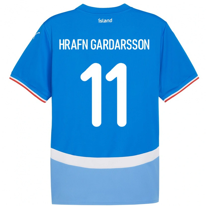 Danxen Mujer Camiseta Islandia Bjarki Hrafn Gardarsson #11 Azul 1ª Equipación 24-26 La Camisa México