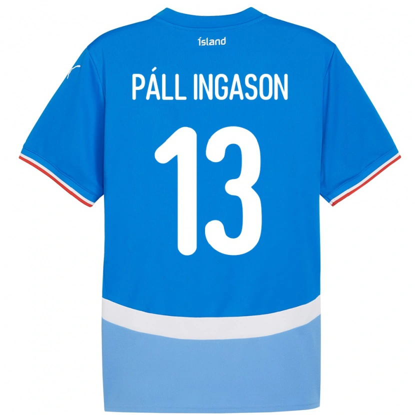 Danxen Mujer Camiseta Islandia Sverrir Páll Ingason #13 Azul 1ª Equipación 24-26 La Camisa México